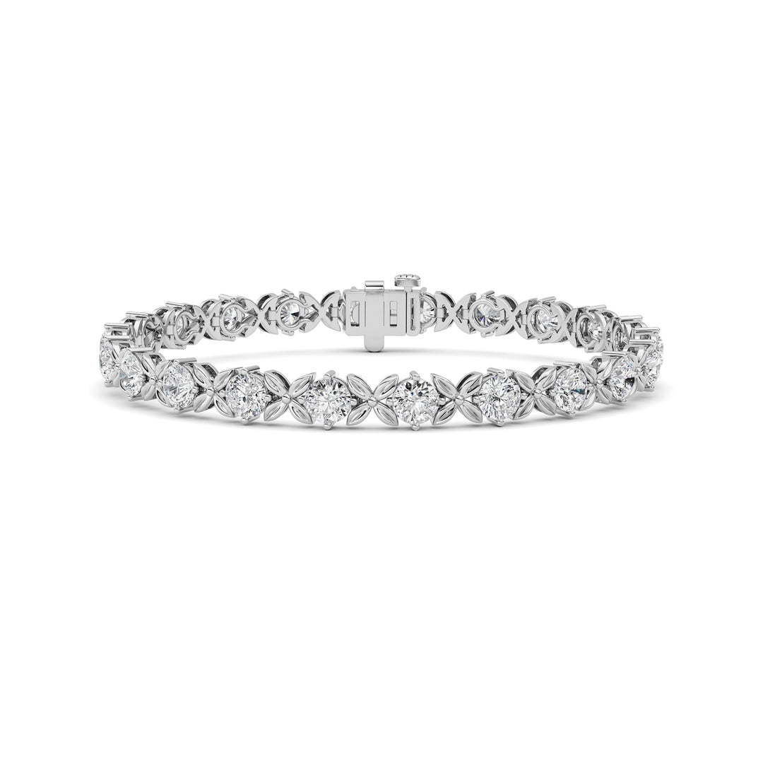 7Cttw Round Lab Grown Diamond (F/VS ) Bracelet in14K Gold
