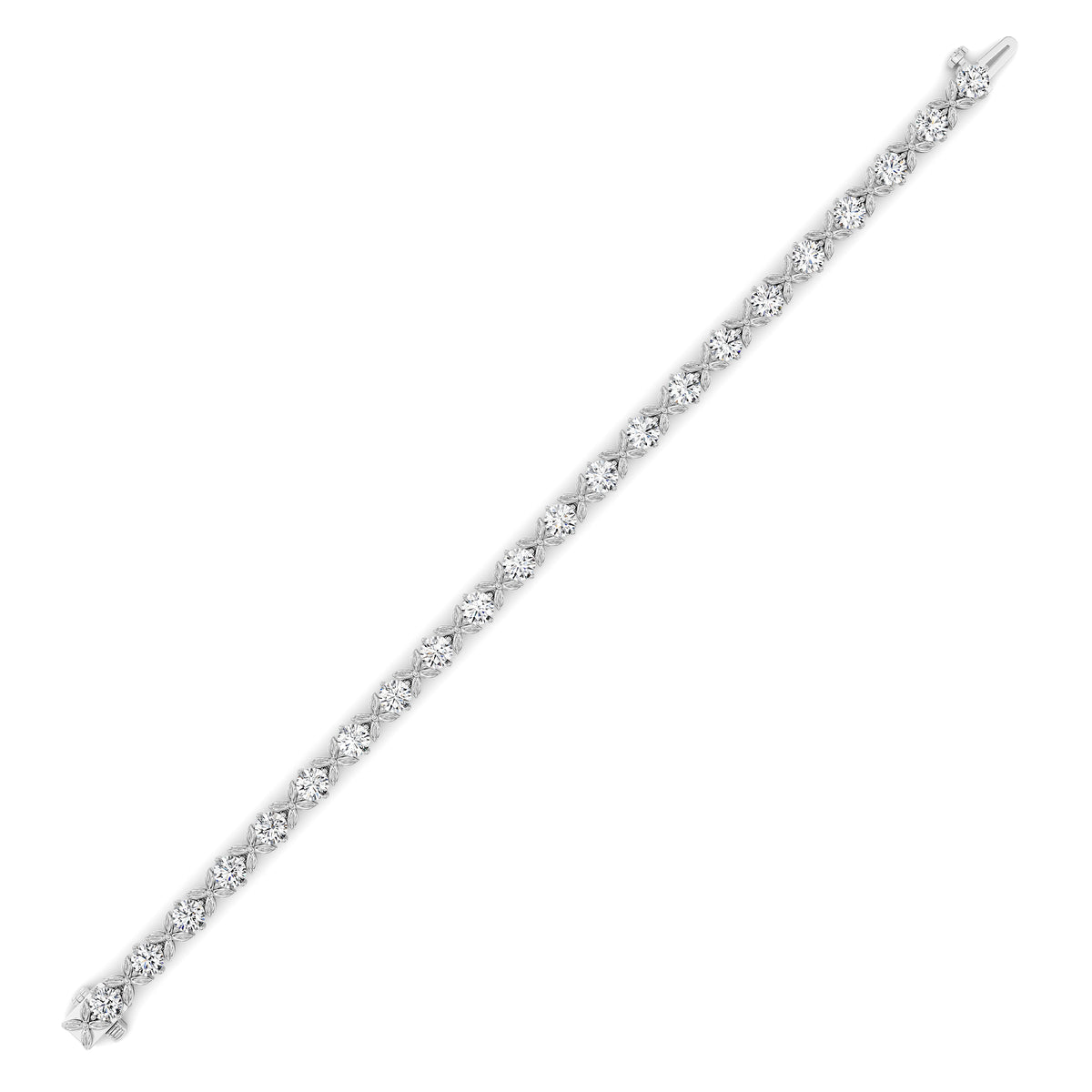 7Cttw Round Lab Grown Diamond (F/VS ) Bracelet in14K Gold