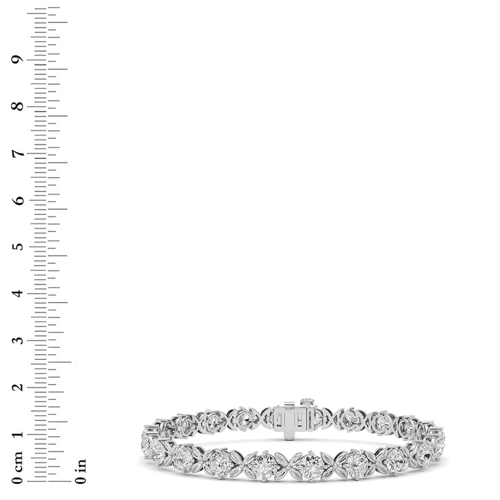 7Cttw Round Lab Grown Diamond (F/VS ) Bracelet in14K Gold