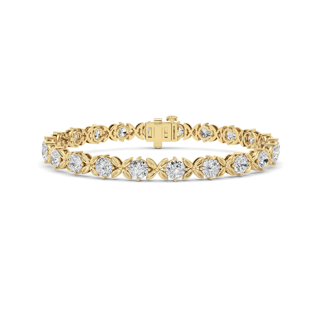 7Cttw Round Lab Grown Diamond (F/VS ) Bracelet in14K Gold