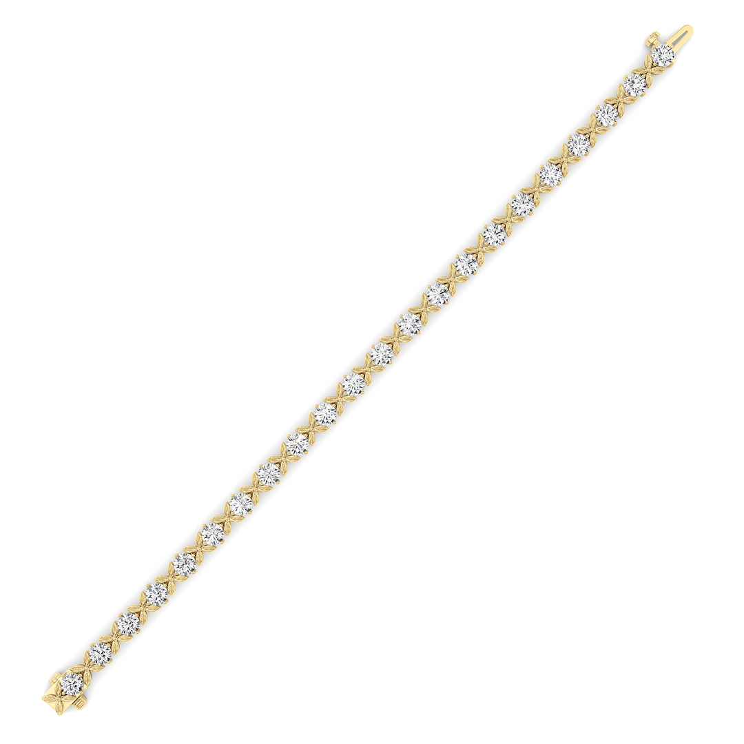 7Cttw Round Lab Grown Diamond (F/VS ) Bracelet in14K Gold