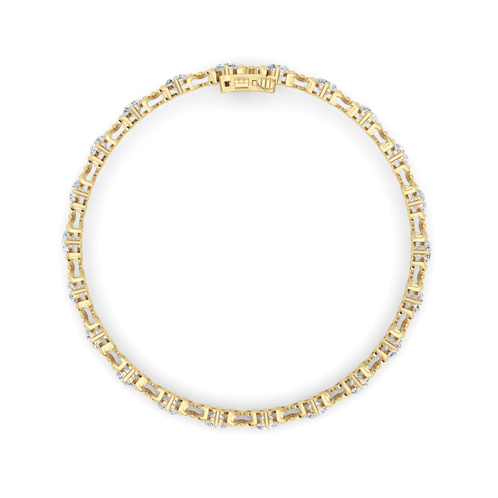 7Cttw Round Lab Grown Diamond (F/VS ) Bracelet in14K Gold