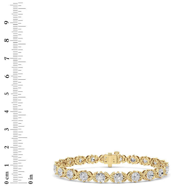 7Cttw Round Lab Grown Diamond (F/VS ) Bracelet in14K Gold