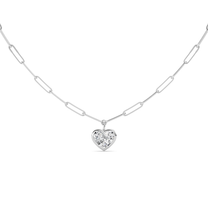 4Cttw Heart Shape Lab Grown Diamond (F/VS ) Necklace in 14K Gold