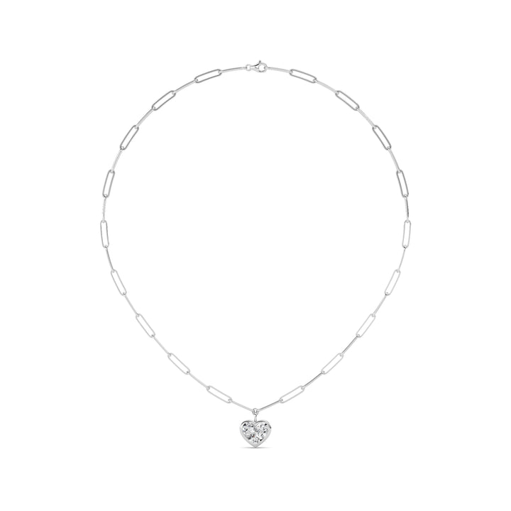 4Cttw Heart Shape Lab Grown Diamond (F/VS ) Necklace in 14K Gold