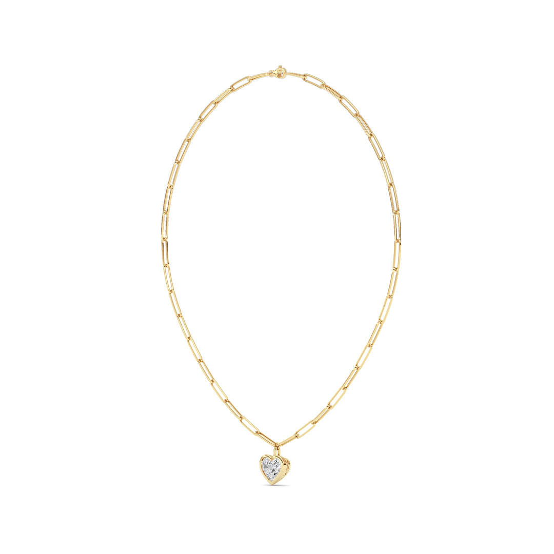 4Cttw Heart Shape Lab Grown Diamond (F/VS ) Necklace in 14K Gold