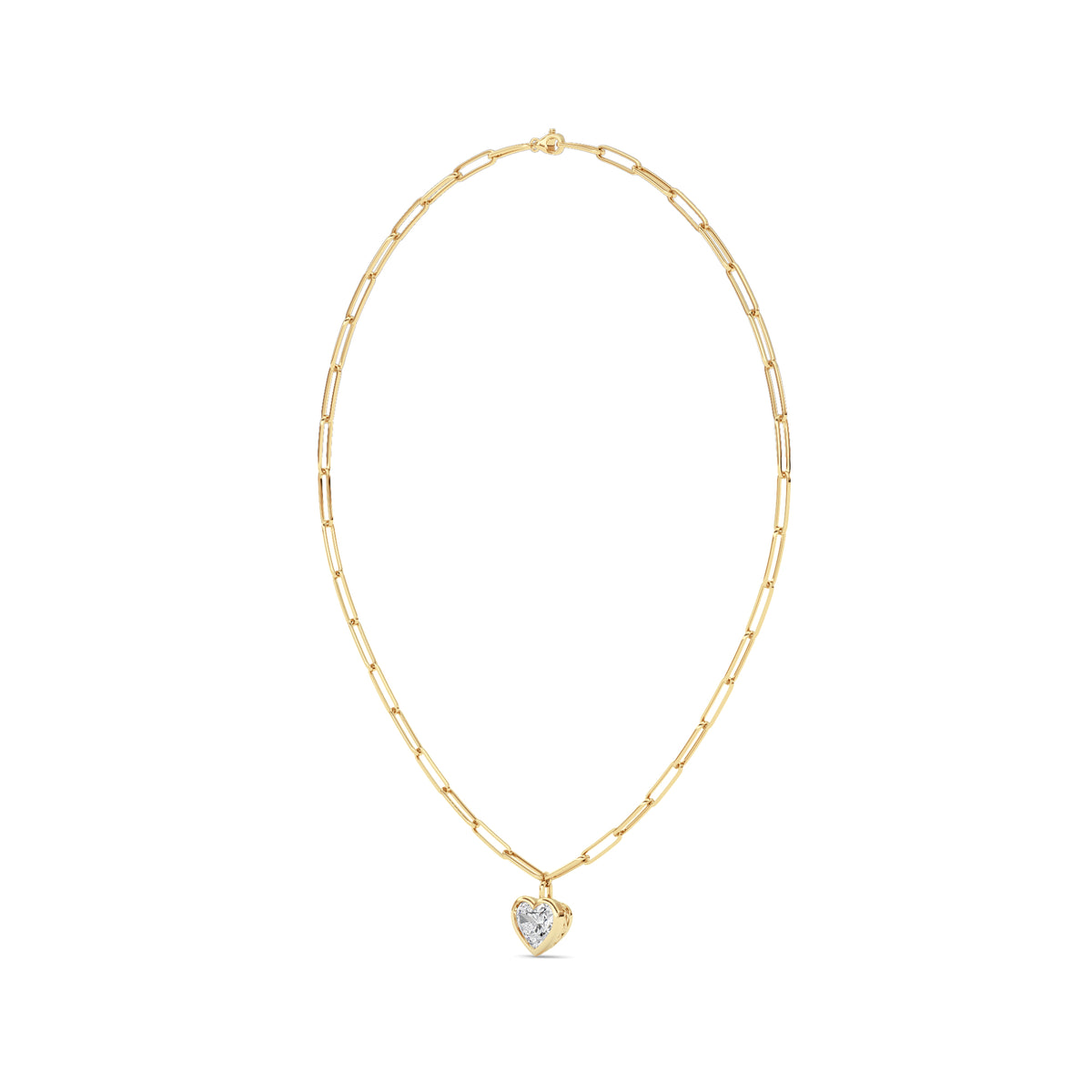 4Cttw Heart Shape Lab Grown Diamond (F/VS ) Necklace in 14K Gold