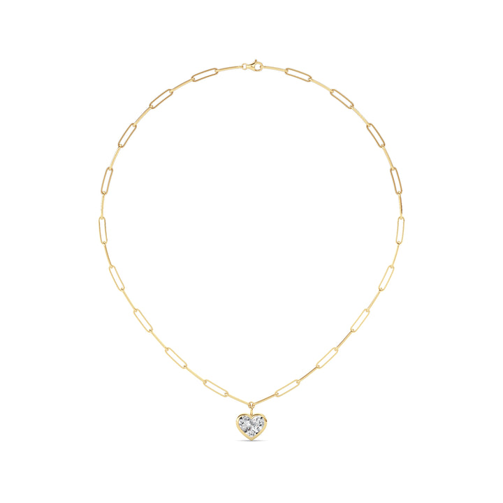 4Cttw Heart Shape Lab Grown Diamond (F/VS ) Necklace in 14K Gold