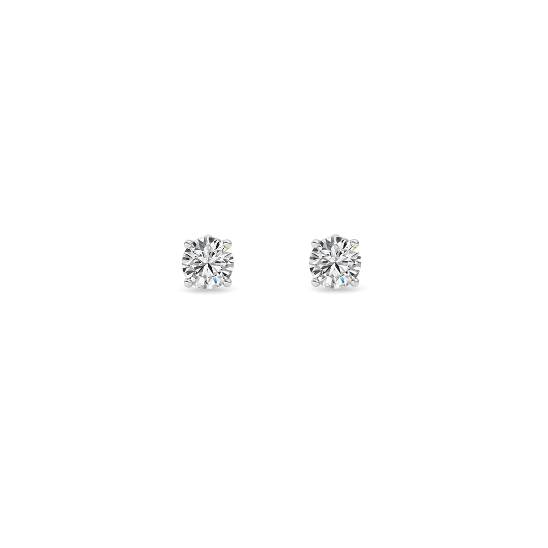 0.25Cttw Round Shaped Lab Grown Diamond (F/VS) Stud Earrings in 14K Gold