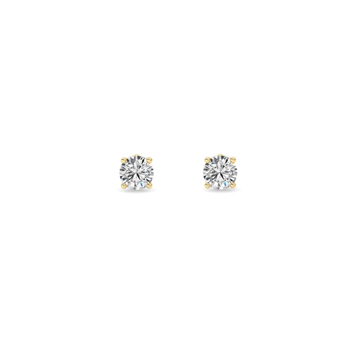 0.25Cttw Round Shaped Lab Grown Diamond (F/VS) Stud Earrings in 14K Gold