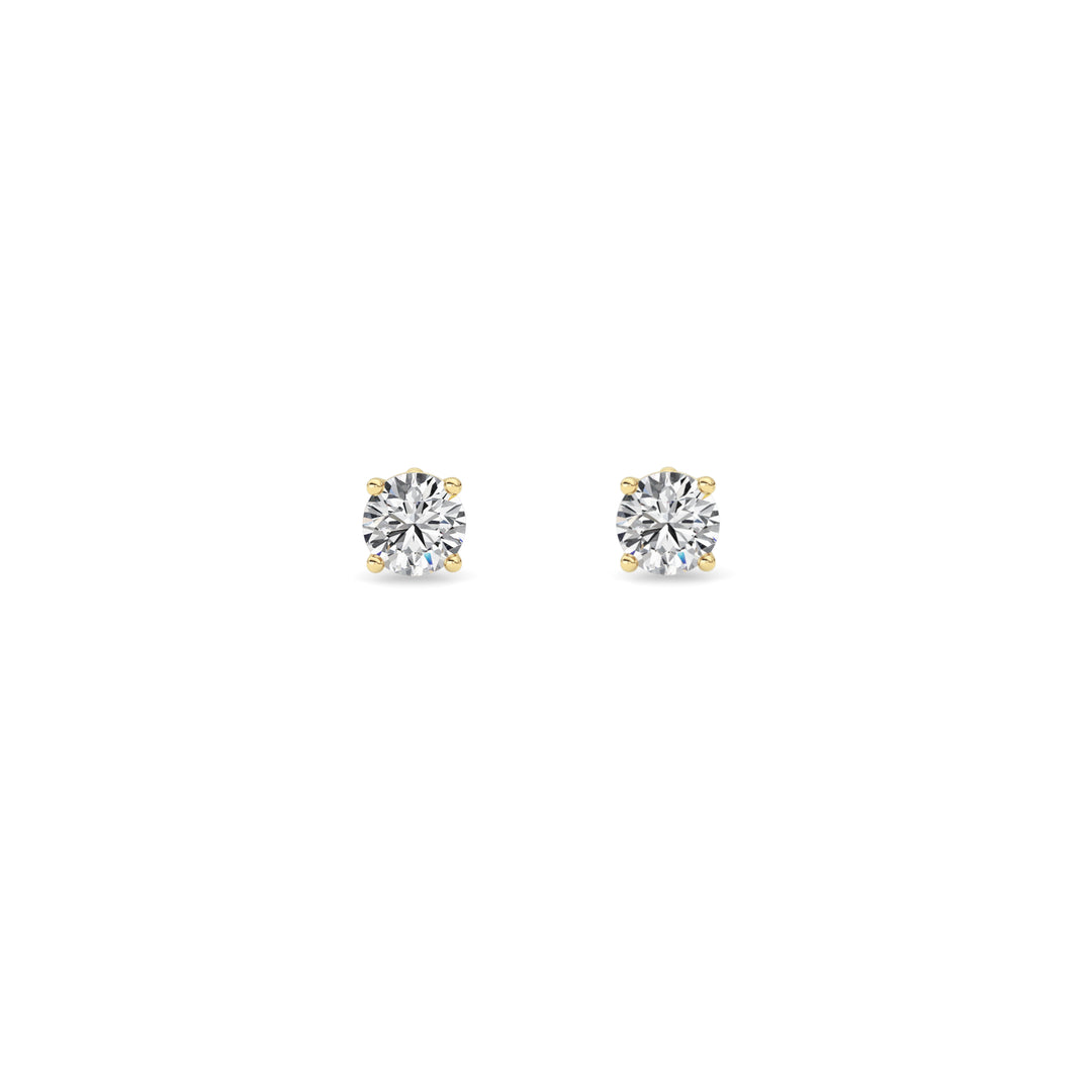 0.5Cttw Round Shaped Lab Grown Diamond (F/VS) Stud Earrings in 14K Gold