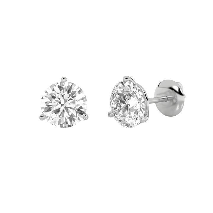 0.5Cttw Round Shaped Lab Grown Diamond (F/VS) Stud Earrings in 14K Gold