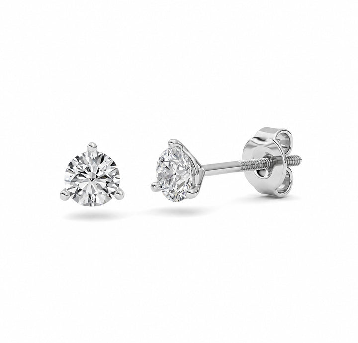 0.5Cttw Round Shaped Lab Grown Diamond (F/VS) Stud Earrings in 14K Gold
