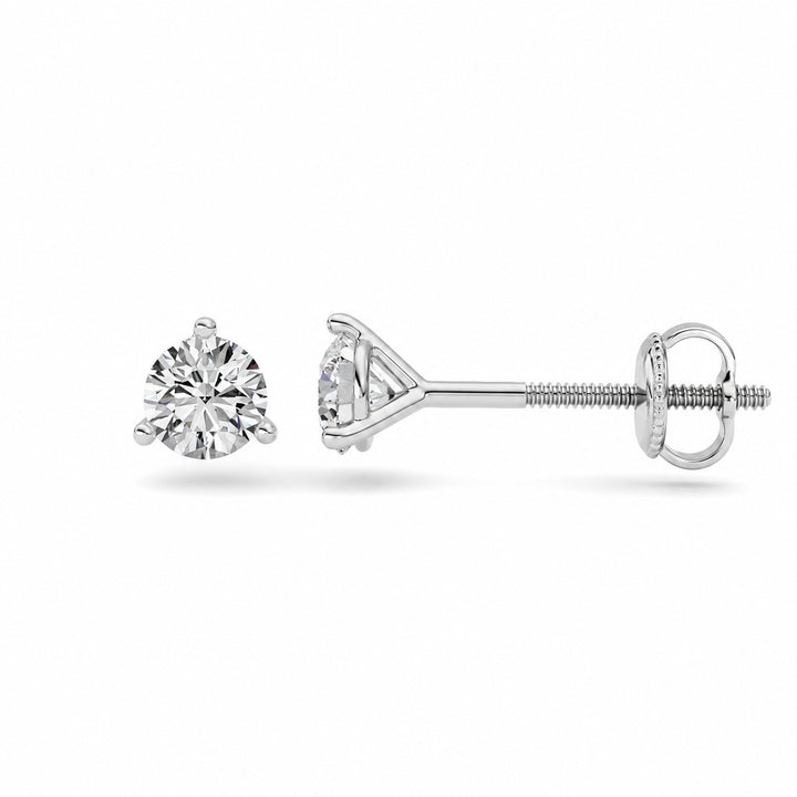 0.5Cttw Round Shaped Lab Grown Diamond (F/VS) Stud Earrings in 14K Gold