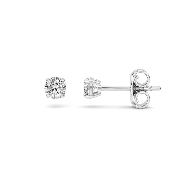 0.5Cttw Round Shaped Lab Grown Diamond (F/VS) Stud Earrings in 14K Gold