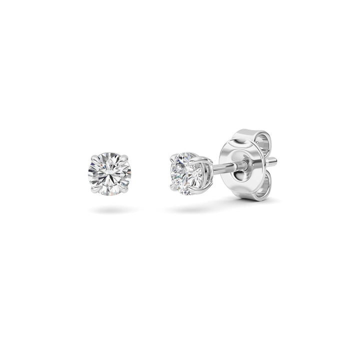 0.5Cttw Round Shaped Lab Grown Diamond (F/VS) Stud Earrings in 14K Gold