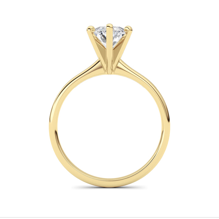 2Cttw Marquise Shaped Lab Grown Diamond Classic Solitaire Ring in 14K Gold (F/VS)