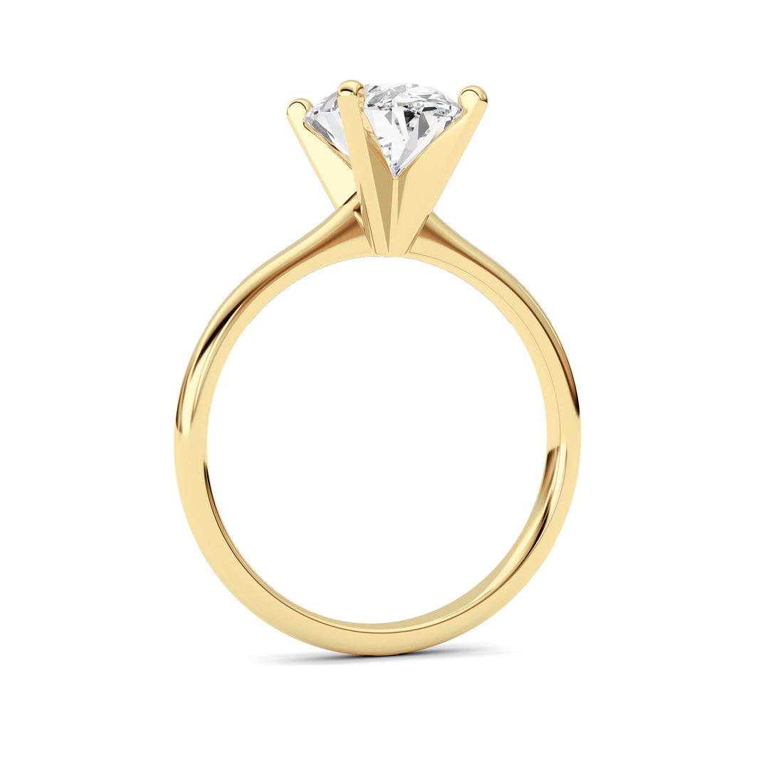 1Cttw Oval Shaped Lab Grown Diamond Classic Solitaire Ring in 14K Gold (F/VS)
