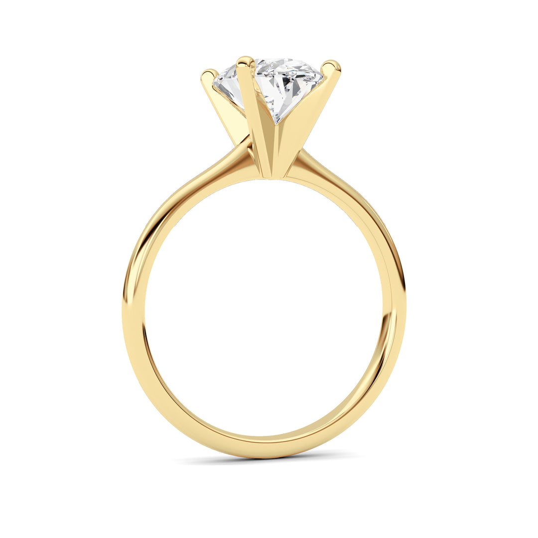 2Cttw Oval Shaped Lab Grown Diamond Classic Solitaire Ring in 14K Gold (F/VS)