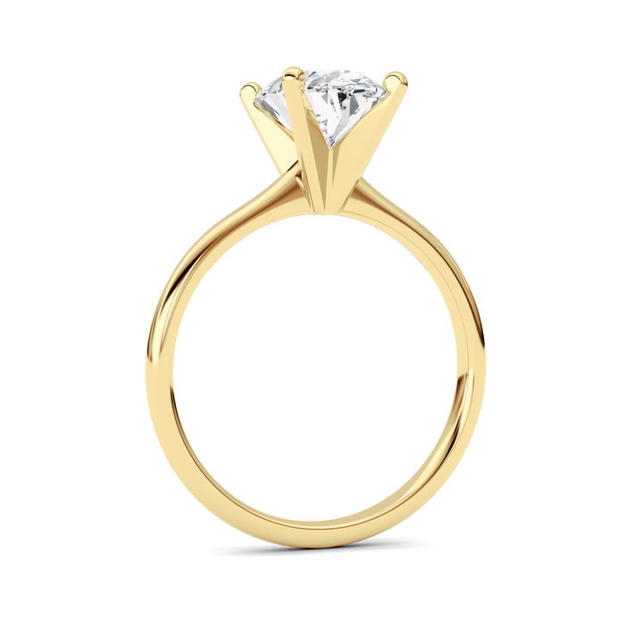2Cttw Oval Shaped Lab Grown Diamond Classic Solitaire Ring in 14K Gold (F/VS)
