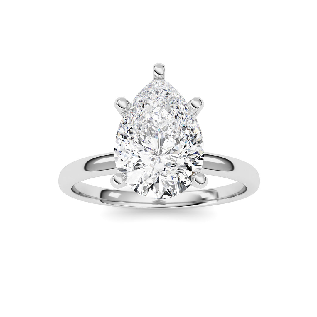 2Cttw Pear Shaped Lab Grown Diamond Classic Solitaire Ring in 14K Gold (F/VS)