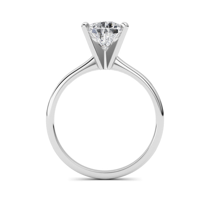 2Cttw Pear Shaped Lab Grown Diamond Classic Solitaire Ring in 14K Gold (F/VS)