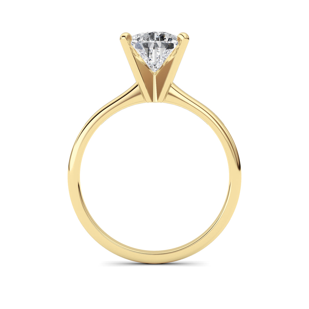 2Cttw Pear Shaped Lab Grown Diamond Classic Solitaire Ring in 14K Gold (F/VS)