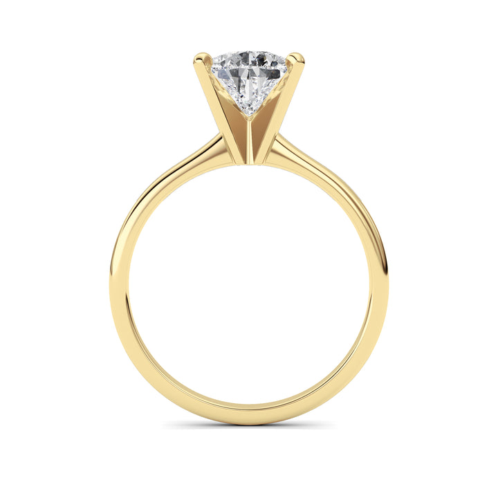 2Cttw Pear Shaped Lab Grown Diamond Classic Solitaire Ring in 14K Gold (F/VS)