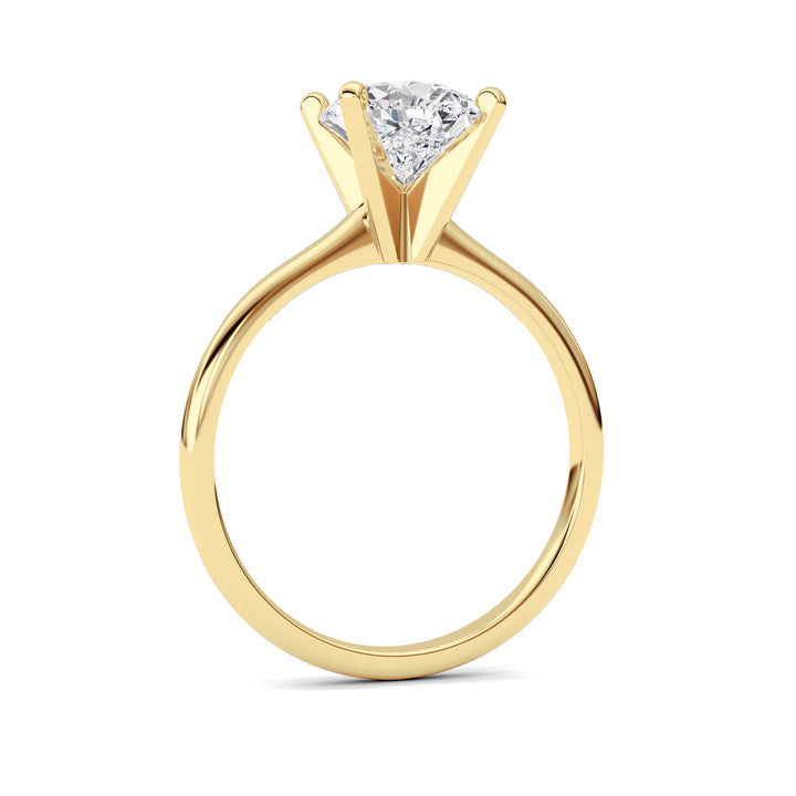2Cttw Pear Shaped Lab Grown Diamond Classic Solitaire Ring in 14K Gold (F/VS)