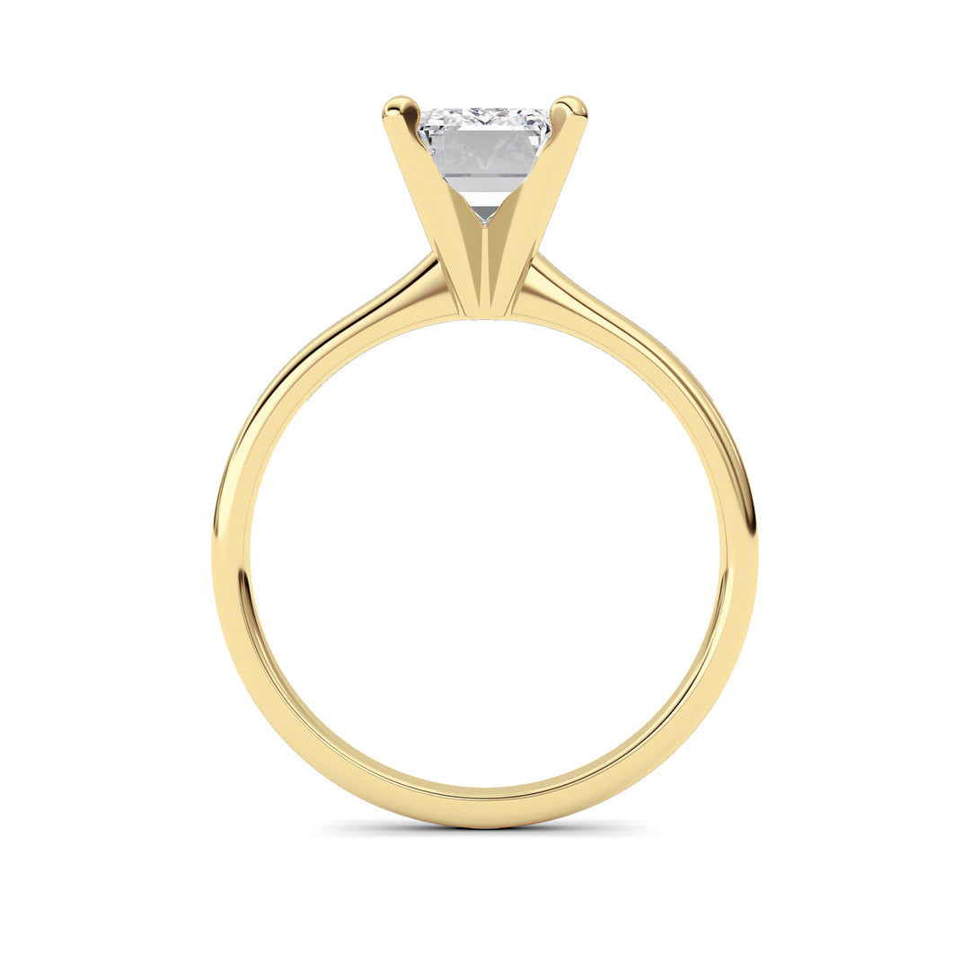 2Cttw Radiant Shaped Lab Grown Diamond Classic Solitaire Ring in 14K Gold (F/VS)