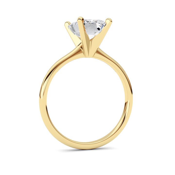 2Cttw Radiant Shaped Lab Grown Diamond Classic Solitaire Ring in 14K Gold (F/VS)