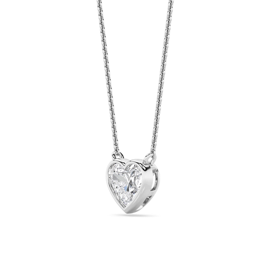 1Cttw Heart Shape Lab Grown Diamond (F/VS ) Pendant Necklace in 14K Gold