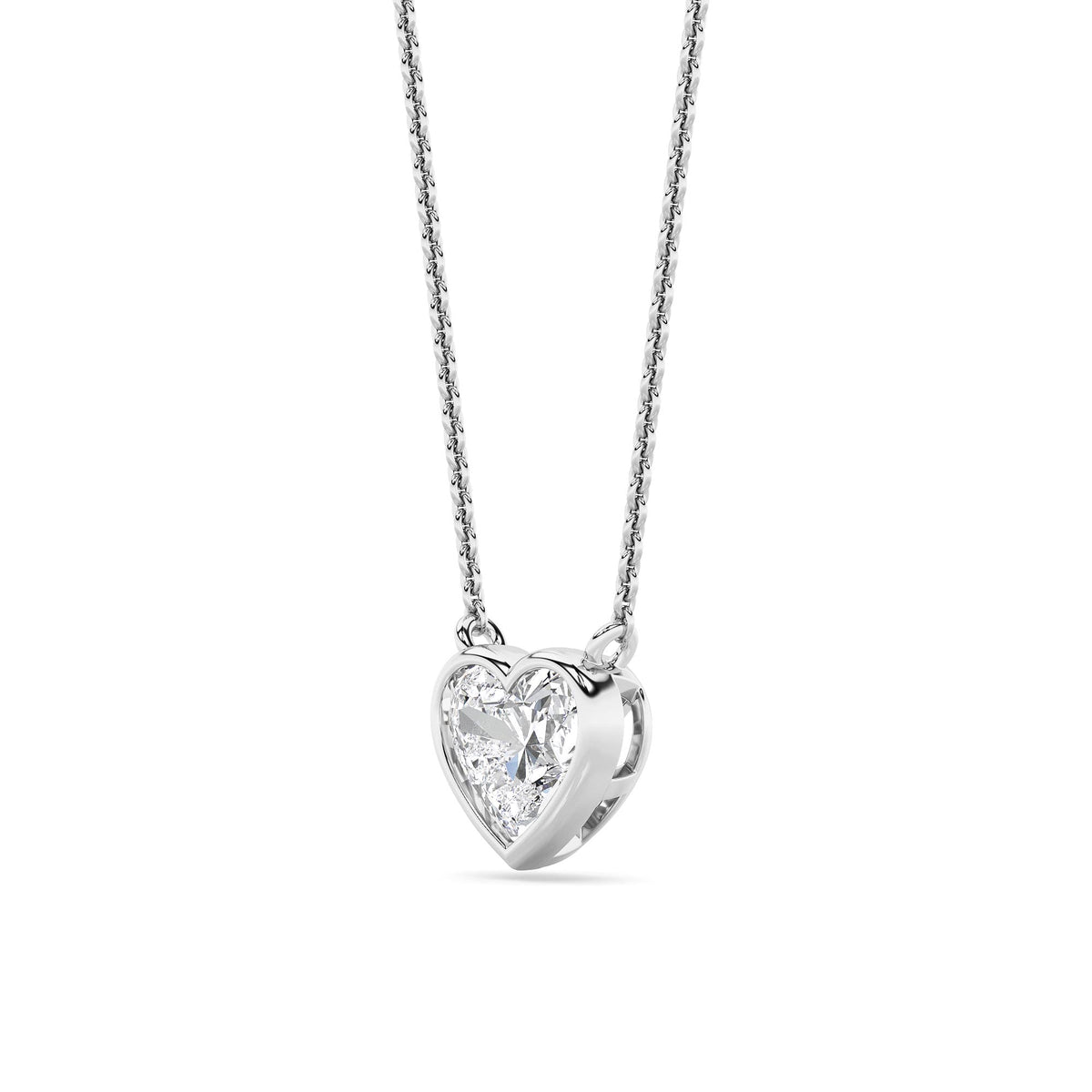 1Cttw Heart Shape Lab Grown Diamond (F/VS ) Pendant Necklace in 14K Gold