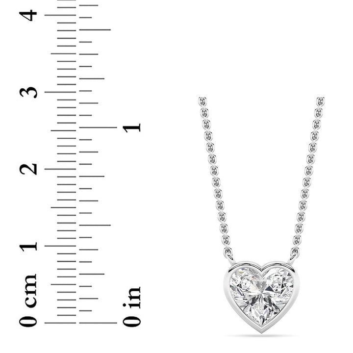 1Cttw Heart Shape Lab Grown Diamond (F/VS ) Pendant Necklace in 14K Gold