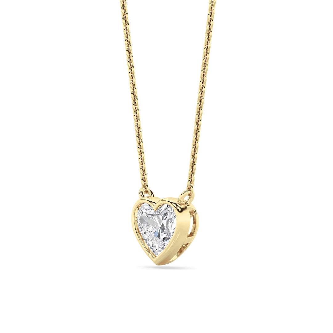 1Cttw Heart Shape Lab Grown Diamond (F/VS ) Pendant Necklace in 14K Gold
