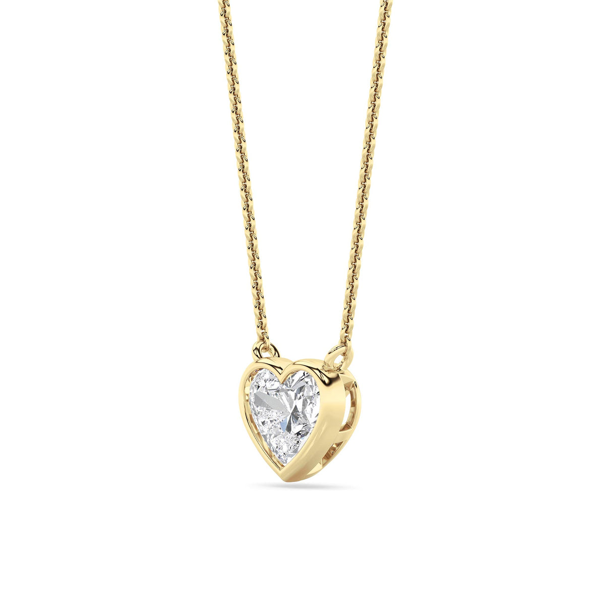 1Cttw Heart Shape Lab Grown Diamond (F/VS ) Pendant Necklace in 14K Gold