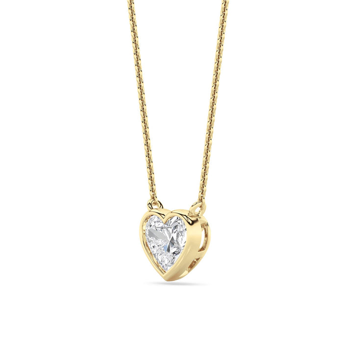 1Cttw Heart Shape Lab Grown Diamond (F/VS ) Pendant Necklace in 14K Gold