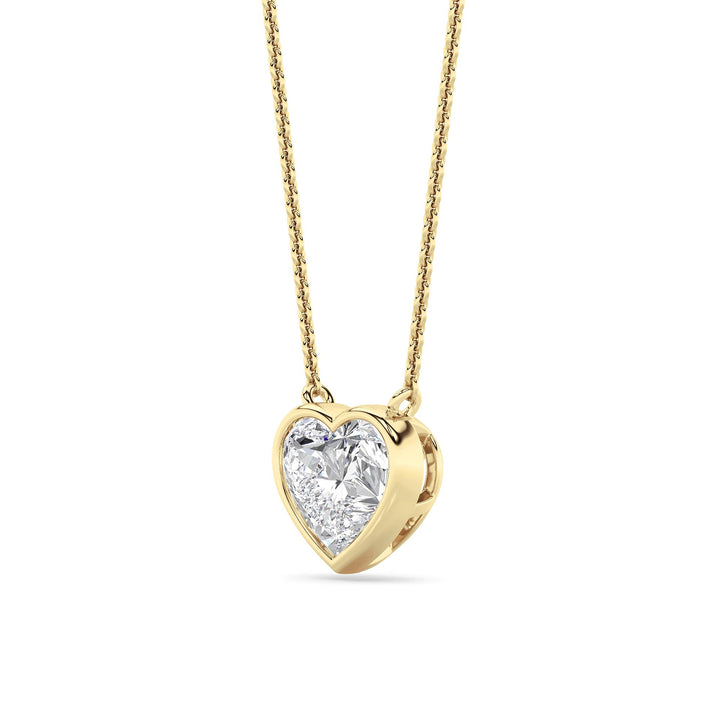 2Cttw Heart Shape Lab Grown Diamond (F/VS ) Pendant Necklace in 14K Gold