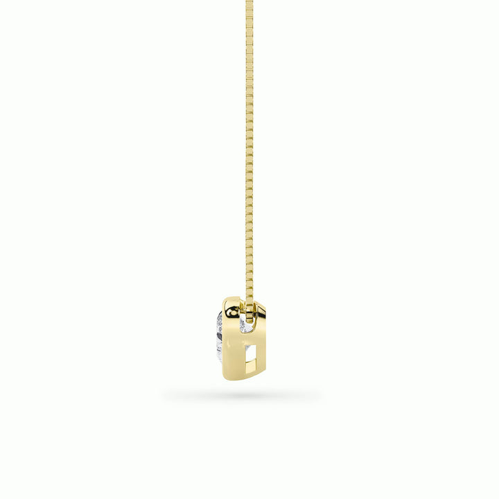 1Cttw Heart Shaped Lab Grown Diamond (F/VS) BezelSet Solitaire Pendant in 14K Gold
