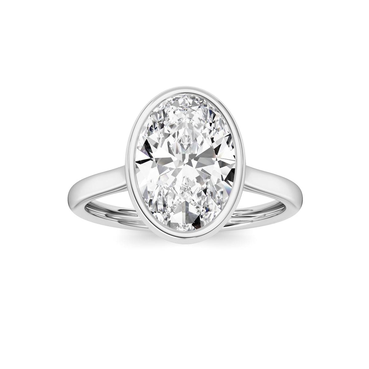 Oval Lab Grown Diamond (F/VS ) Ring in 14K Gold