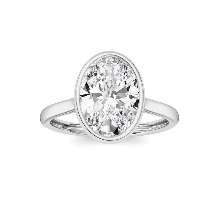 Oval Lab Grown Diamond (F/VS ) Ring in 14K Gold