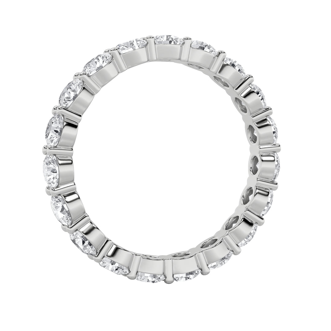 2.4Cttw Round Shaped Lab Grown Diamond Split Prong Eternity Ring in 14K Gold (F/VS) - Size 8