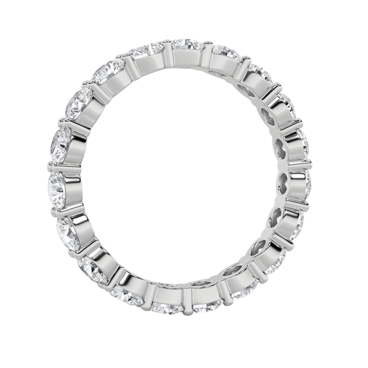 2.55Cttw Round Shaped Lab Grown Diamond Split Prong Eternity Ring in 14K Gold (F/VS) - Size 5