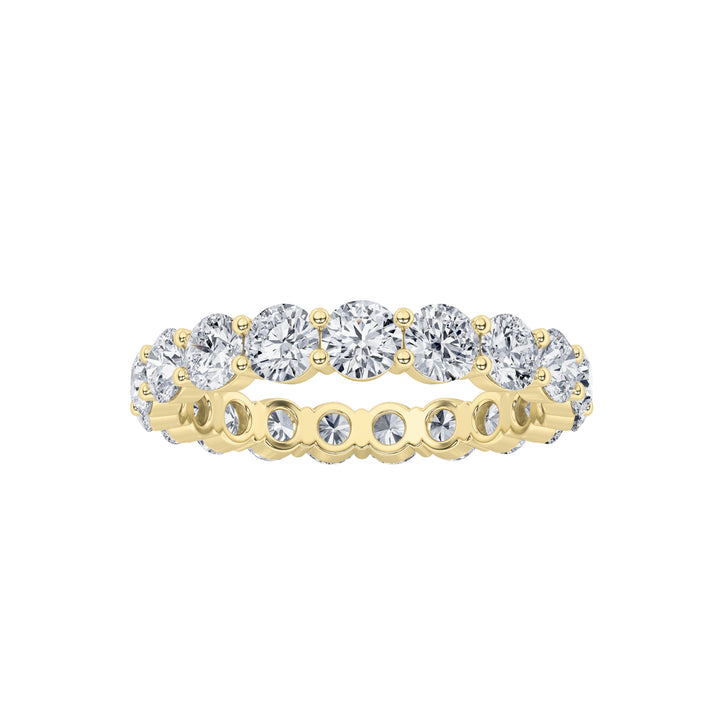 2.75Cttw Round Shaped Lab Grown Diamond Split Prong Eternity Ring in 14K Gold (F/VS) - Size 7