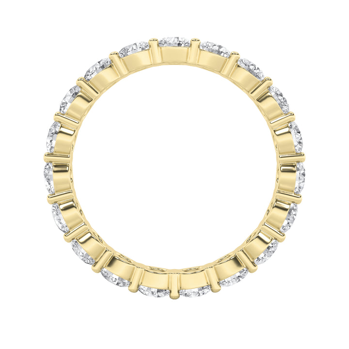 2.75Cttw Round Shaped Lab Grown Diamond Split Prong Eternity Ring in 14K Gold (F/VS) - Size 7