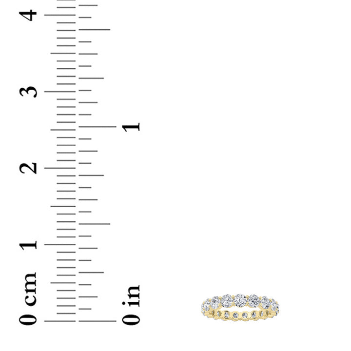 2.75Cttw Round Shaped Lab Grown Diamond Split Prong Eternity Ring in 14K Gold (F/VS) - Size 7