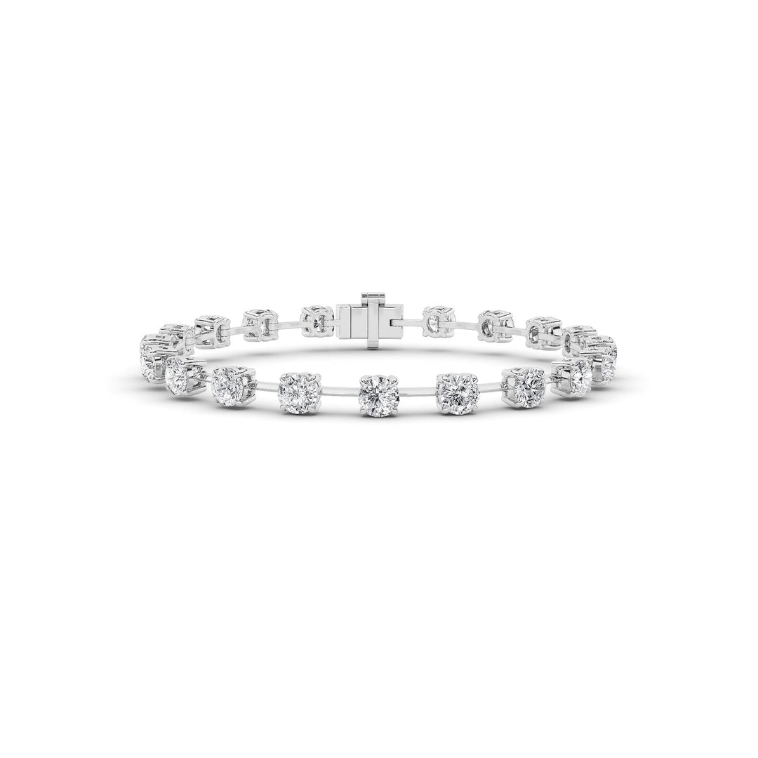 4Cttw Round Shaped Lab Grown Diamond Split Prong Eternity Ring in 14K Gold (F/VS) - Size 6