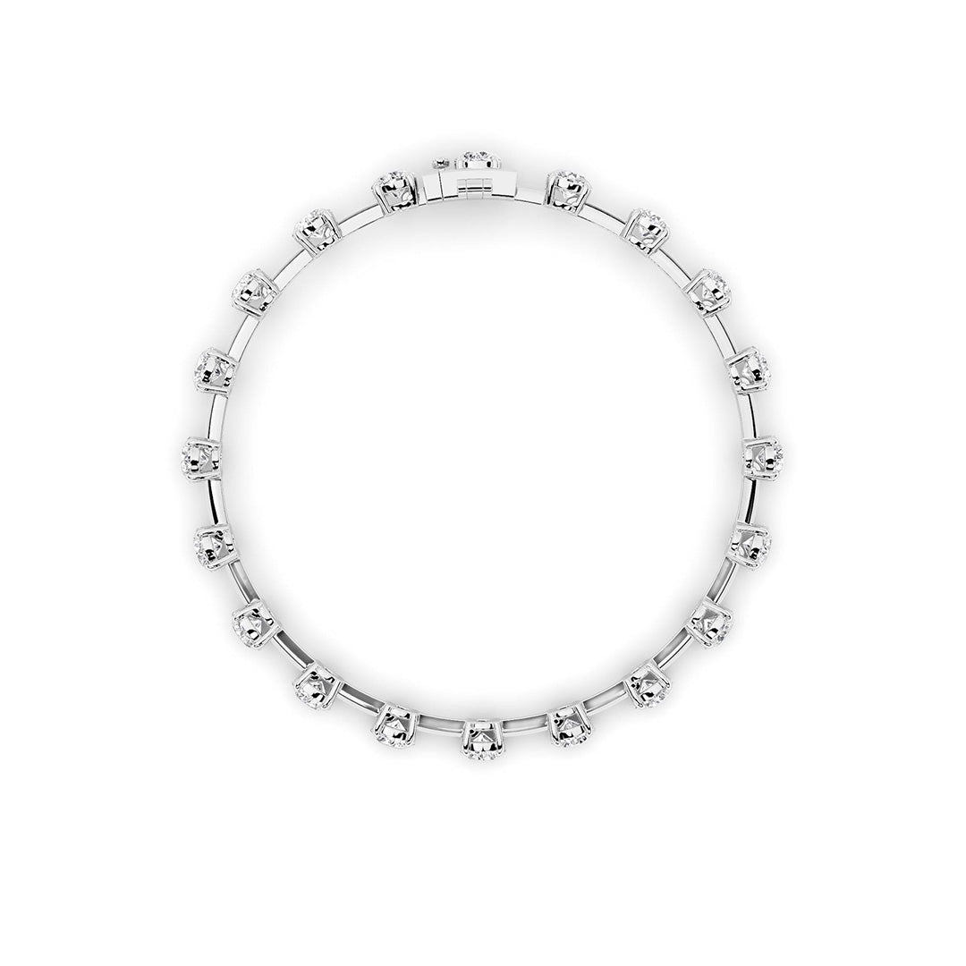 4Cttw Round Shaped Lab Grown Diamond Split Prong Eternity Ring in 14K Gold (F/VS) - Size 6