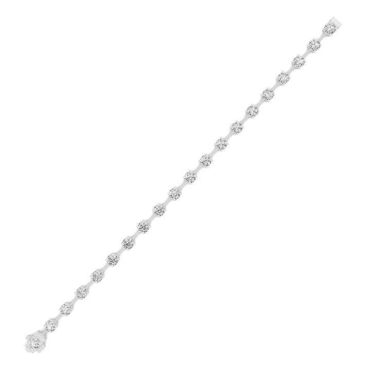 4Cttw Round Shaped Lab Grown Diamond Split Prong Eternity Ring in 14K Gold (F/VS) - Size 6