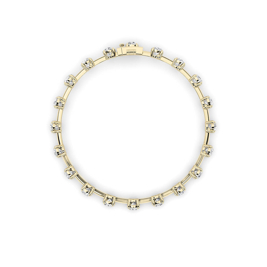 4.5Cttw Round Shaped Lab Grown Diamond Split Prong Eternity Ring in 14K Gold (F/VS) - Size 9